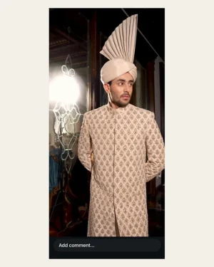 Champagne Heritage Sherwani